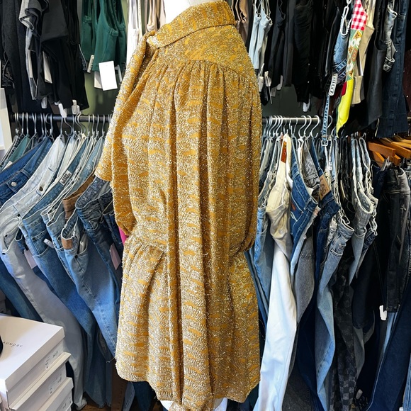 Vintage 70s lamé ascot Disco Party Top - Picture 4 of 4